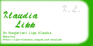 klaudia lipp business card